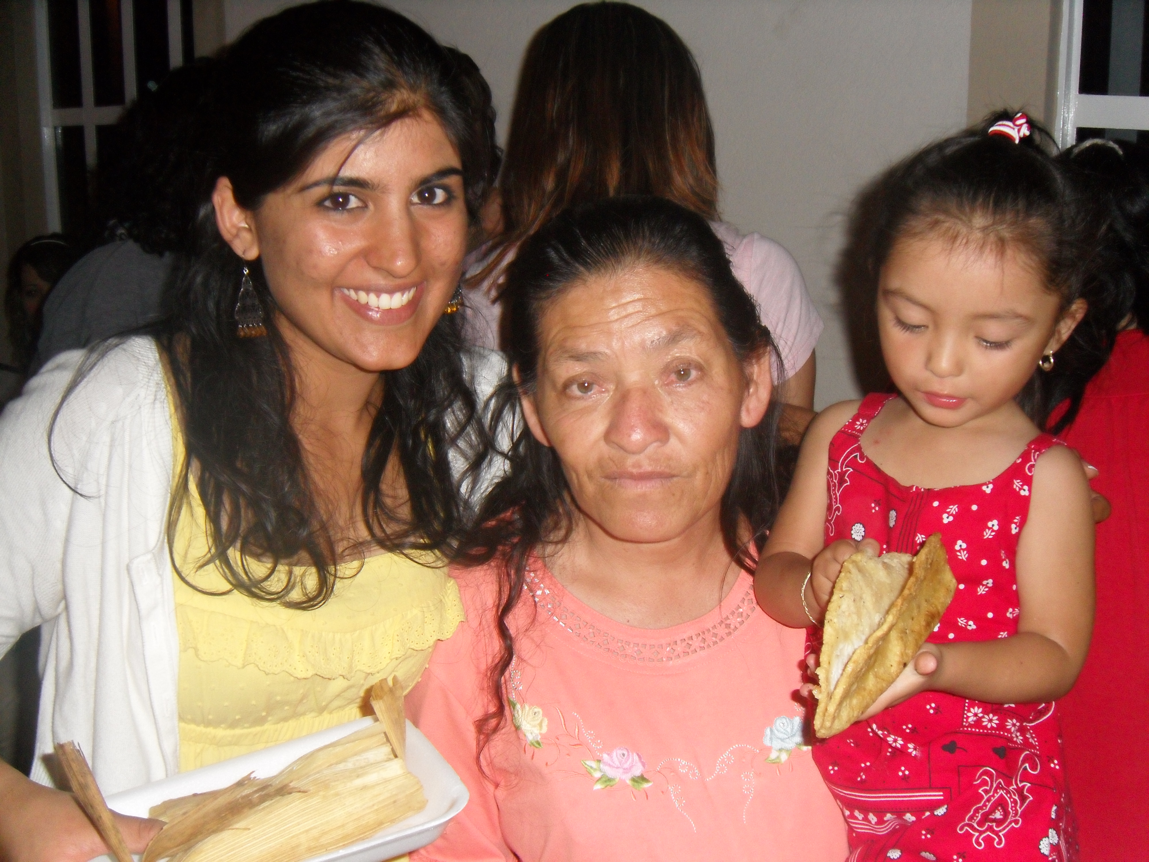 Anjali with host mother